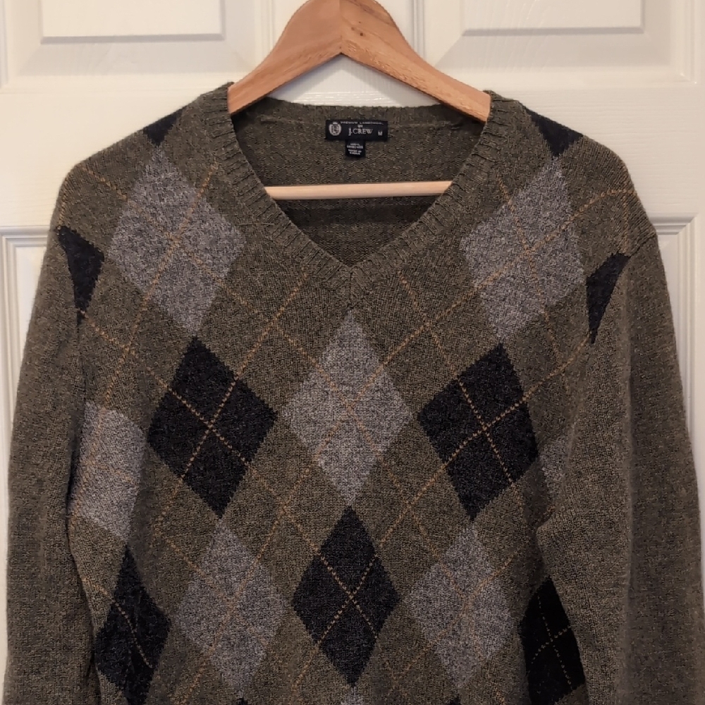 Wool Argyle Sweater